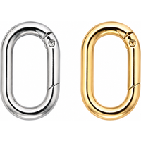 3/5/10 PCS (I.D.: 16 mm/0.63 in.) spring-ring oval open-ring pouch for jewelry making and handicrafts