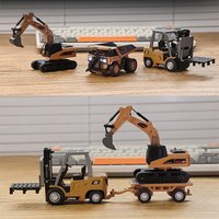 New Ask Nanfeng 1:64 Full Scale Mini Excavator Tipping Bucket Car Remote Control Construction Vehicle Mini Forklift Holiday Gift