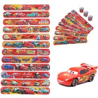 12/24/36pcs Pixar Car Slap Bracelets – Lightning McQueen Party Favors & Keepsakes for Kids’ Birthdays Christmas Stocking Stuffer