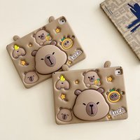 For IPad 9 8 7th Generation Child Case for IPad Air 2 3 4 5 6 10.9 Mini 6 Pro 11 Cartoon Telescopic Stand Silicone Tablet Case