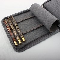 New 24 Pens Fountain Pen/Roller Pen PU Faux Leather/canvas Zipper Case Holder New