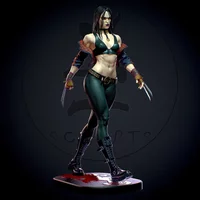 1/24 75mm 1/18 100mm Resin Model Kits Werewolf Girl Figurine Sculpture Unpainted No Color RW-1277
