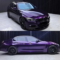 1.52*18M Gloss Metallic Midnight Purple PET Auto Wrapping Vinyl Car Wrap Color Film Body Position Color-Changing Film