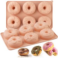 Silicone Mini Donut Cake Pan 6-Cavity Silicone Fluted Tube Cake Pans Non-Stick Silicone Molds for Jelly Doughnut Donut Bread