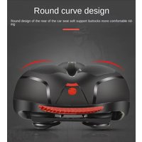 AliExpress NONE Hollow Breathable Bicycle Saddle Men Women MTB Road Bike Saddle Shock Absorbing Comfortable Big Butt Bike Seat Safety Warning