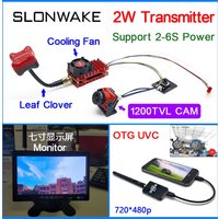 FPV microphone system kit 5.8g 48ch 2000mw vtx transmitter+Mini FPV Camera 1/3" CMOS 1200TVL 2.1mm Lens PAL / NTSC For RC Drone