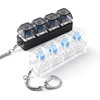 1-10PCS LED Keyboard Keychain Fidget Toys Keyboard Keycaps Fidget Toy Party Stress Relief Keyboard Cap