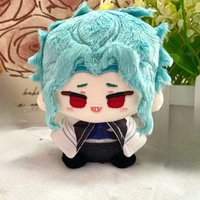 Anime Genshin Impact II Dottore Zhongli Tartaglia Alhaitham Kaveh Cosplay Cute Mini Plush doll Keychain Starfish Body pendant