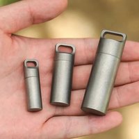 Tiartisan Titanium Mini EDC Tools Portable Sealed Medicine Bottle Home Outdoor Pill Box Waterproof Titanium Pill container