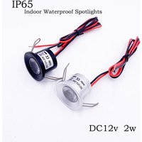 6/12PCS 2W Mini LED Spotlight DC12V IP65 Recessed Ceiling Downlights for Indoor Room Cabinet Bedroom Home Kitchen Cut 25MM