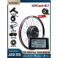 AliExpress NONE MTX Ebike Conversion Kit Brushless Rear Hub Motor Wheel 72V 5000W for Electric Bike Conversion Kit 26-29in700C with S900 display