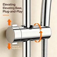 Adjustable ABS Chrome Shower Rail Head Slider Holder Base Bracket Slide Clamp Shower Accessories Shower Head Holder