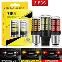 YiRui 2pcs 12-48V New LED Bulbs 144smd Lamp Reverse Turn Signal Light BA15S P21W BAU15S PY21W 7440 W21W P21/5W 1157 BAY15D