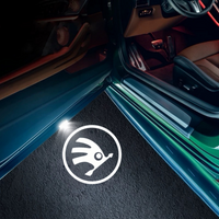 2 Stück Auto-LED-Türprojektorleuchten für Skoda Zubehör 2004-2024 Octavia A7 A5 3 2 MK2 MK3 Kodiaq Karoq VRS Superb 3V 3T B6 B8