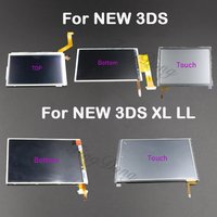 Top Upper & Bottom Lower LCD Display Screen For New 3DS /New 3DS XL LL with Touch Screen Digitizer Glass Display Touch Panel