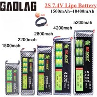 2S Lipo Battery 7.4v 1500mah 1800mah 2200mah 3300mah 4200mah 5200mah 6500mah 7200mah 10400mah JST/XT60/T RC Parts 7.4v Battery