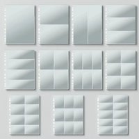 Binder Refill Clear Photo Album Pages A4 11-Hole Card Pages Multi-Pockets Photocards Sleeves