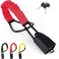 Heavy Duty Steering Wheel Lock Anti-Theft Device with 3 Keys, Compact Seat Belt Lock for Car SUV Truck