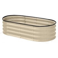 1PCS Oval-shaped Galvanized Steel Sheet in Various Sizes Outdoor Gardening Large Planting Box Multi-colored Garden Bed Metal Pla