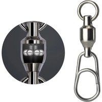 10pcs Fishing Bearing Rolling Swivels Stainless Steel Oval Split Rings Hooked Snap Fishing Lure Connector Accessories