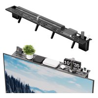 Adjustable Steel TV Top Shelf, Floating TV Stand, Universal Monitor Shelf for Soundbar, Game Console, Cable Box, Router Shelves