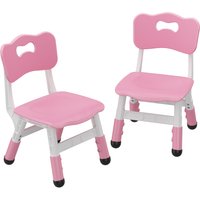 Kids Chairs 2 Pack, 3 Level Height Adjustable Chairs for Children Girls Boys , Plastic Kids Chair for Home Family Classroom