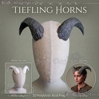 Anime Game BG3 Demon Cosplay Tiefling Horns Furry Furrsuit Animal 3D Polylactic Acid Headband Props Accessories 코스프레 Headwear