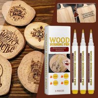 3pcs Wood Burning Pen Scorch Creative Chemical Wood Burned Marker Pyrography Pens for DIY Art Fine Tip Woodworking Marker Kawai