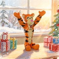 4363pcs MOC Tigger Sculptures Model Building Blocks Christmas Gifts Architecture Assemble DIY Toys Education Brick Creative Idea