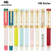 Jinhao 100 Centennial Fountain Pen Resin Luxury Pens Green Color F/M Classic Nib Writing Pen Stationery Office School Supplies