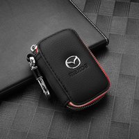1PC Leather Key-Wallet Car Emblem Car Key-Bag Multi Key-Case Key-Holders For Mazda 3 Alexa CX30 CX-30 CX-5 CX5 CX-3 CX8 CX-8 CX9