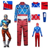 Anime JoJo Bizarre Adventure Cosplay Set Hat Belt Golden Wind Guido Mista Costume Halloween Comic Party Play Performance Outfit