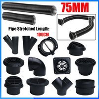 100cm Length Air Diesel Heater Duct Pipe Tube Hose Outlet Exhaust Joiner Connector 75mm Diameter for Webasto Eberspaecher