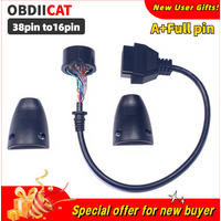 High Quality M-B 38Pin to 16Pin OBD2 OBD Diagnostic Adapter For Mercedes 38 pin OBD 38pin Connector For Be-nz 16 PIN