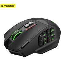 E-YOOSO X-33 RGB USB 2.4G Wireless Gaming Mouse 16000 DPI 16 Buttons Programmable Game Optical Mice for Computer PC Laptop