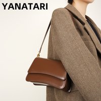 YANATARI underarm cowhide Genuine leather handbags women vintage shoulder bag female luxury bags womens high quality 2026