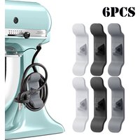 3/6pcs Cord Wrapper Organizer Clips Holder Wire Hider Cable Winder Management Wrap For Kitchen Appliance Stand Blender Mixers