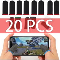 20/40 pcs Finger Sleeve For PUBG Mobile Game Finger Cover Breathable Game Controller Touch Screen Luminous Gaming Thumb Gloves