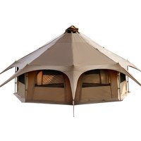 New Design Outdoor Waterproof Camping Indian Cotton Canvas Glamping Bell Tent House Luxury Mongolian Yurt Four-season Double