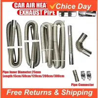 Car Heater Exhaust Pipe Air Diesel Parking Heater Pipe Connector with Clip/Clamps Stainless Steel Gas Vent Pipe for Webasto Amag