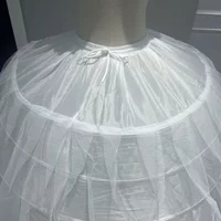 Woman White Super Diameter Wedding Petticoat Cosplay 6Fishbones One Layer Tulle Crinoline Slip Elastic Waist Large Underskirt