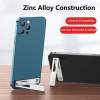 New Invisible Ultra-thin Magnetic Phone Holder Metal Alloy Foldable Kickstand Universal Desktop Stand For Mobile Phone Tablet
