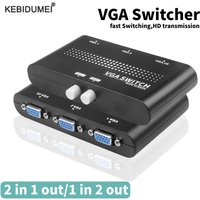 2 in 1 out VGA Splitter Switch Video Converter Adapter HD Video Display For Projector Display PC TV Laptop