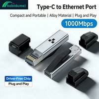 Kebidumei 1000Mbps USB C to Ethernet Adapter Gigabit USB C Female to RJ45 Male Network Converter for MacBook Pro iPhone 16 iPad