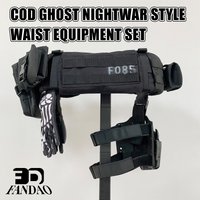 COD Ghost Nightwar Style Waist Equipment Set Airsoft Call of Duty 19 Night Raid Ghost Cosplay Belt Set Outdoor Tactical Gear