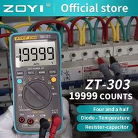 Multimètre numérique ZT 301/302/303, True RMS, ampèremètre à plage automatique, voltmètre, condensateur intelligent, température NCV Ohm Hz, testeur