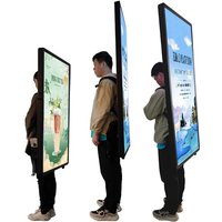LED Display Light Box Rectangle Digital Signage Walking Backpack Billboard Scrolling Screen for Trade Shows