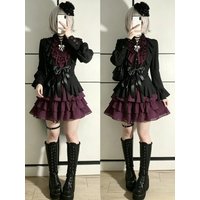 Japanese Sweet Lolita 2 Piece Outfits Women Harajuku Kawaii Lace Ruffle Blouse Skirt Suits Y2k Casual Tea Party Ropa Mujer 2026