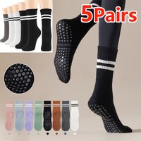 Stripe Yoga Socks Woman Cotton Non Slip Pilates Sports Socks Gym Dance Silicone Sportswear Socks Solid Floor Grips Socks