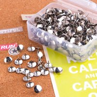 300/500 Pcs Thumb Tack Flat Push Pins Bulk, Roundness Push Pins Office Tacks for Corkboard, Hanging Maps, Poster, Picture